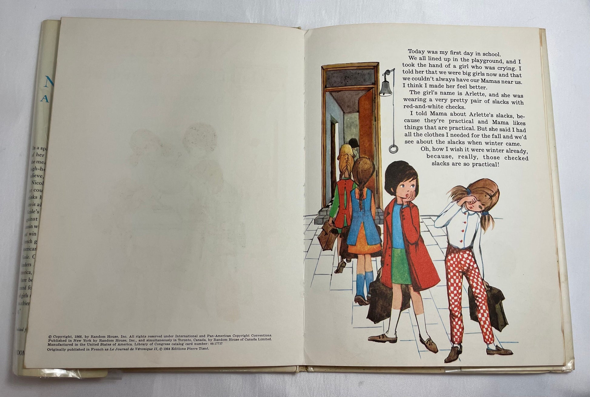 Nicole A Little French School Girl by Maud Frère, 1960's Book, Children's Book, Vintage Book, Collectibles, Illustrated Book, 1966, Classic