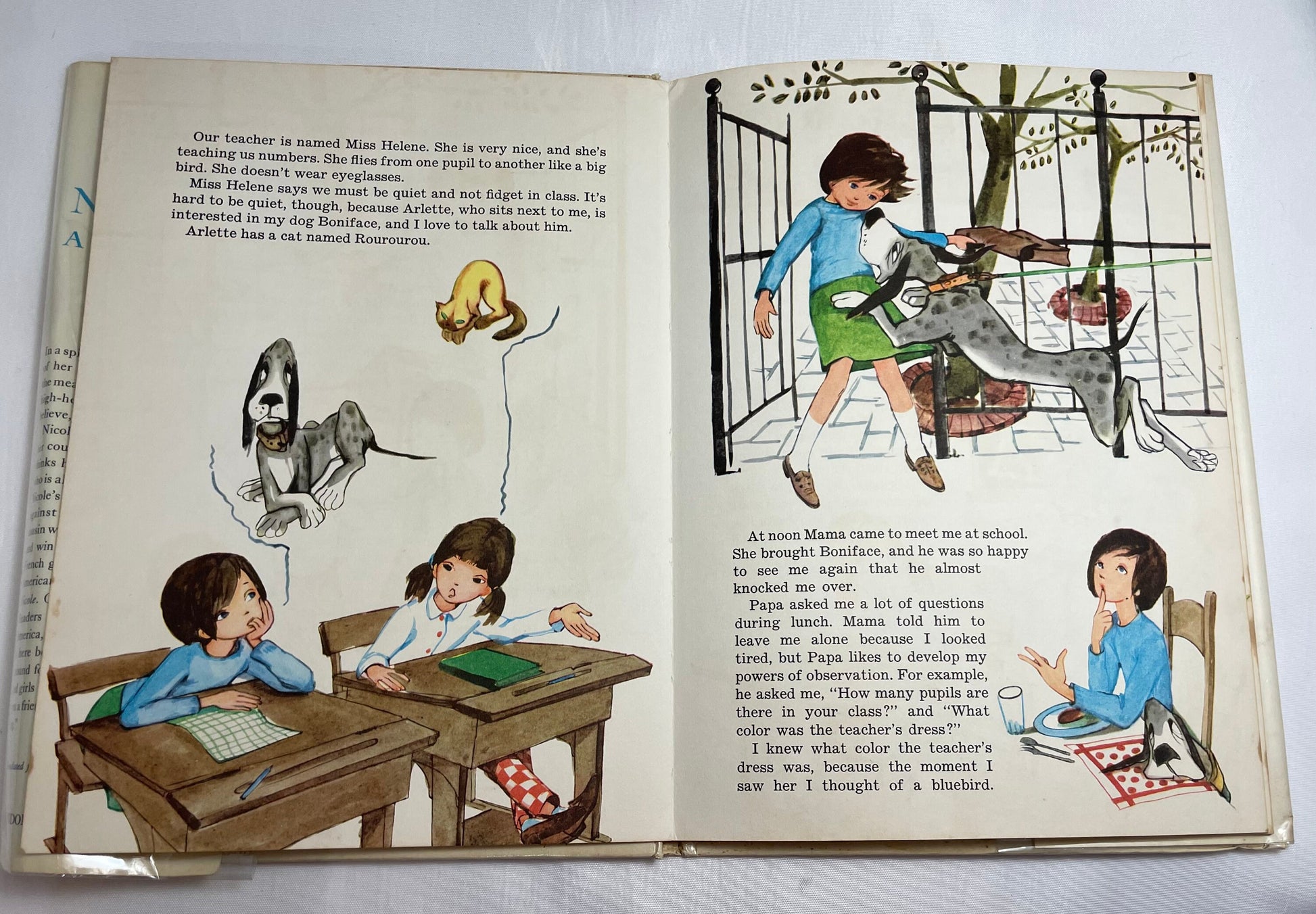 Nicole A Little French School Girl by Maud Frère, 1960's Book, Children's Book, Vintage Book, Collectibles, Illustrated Book, 1966, Classic