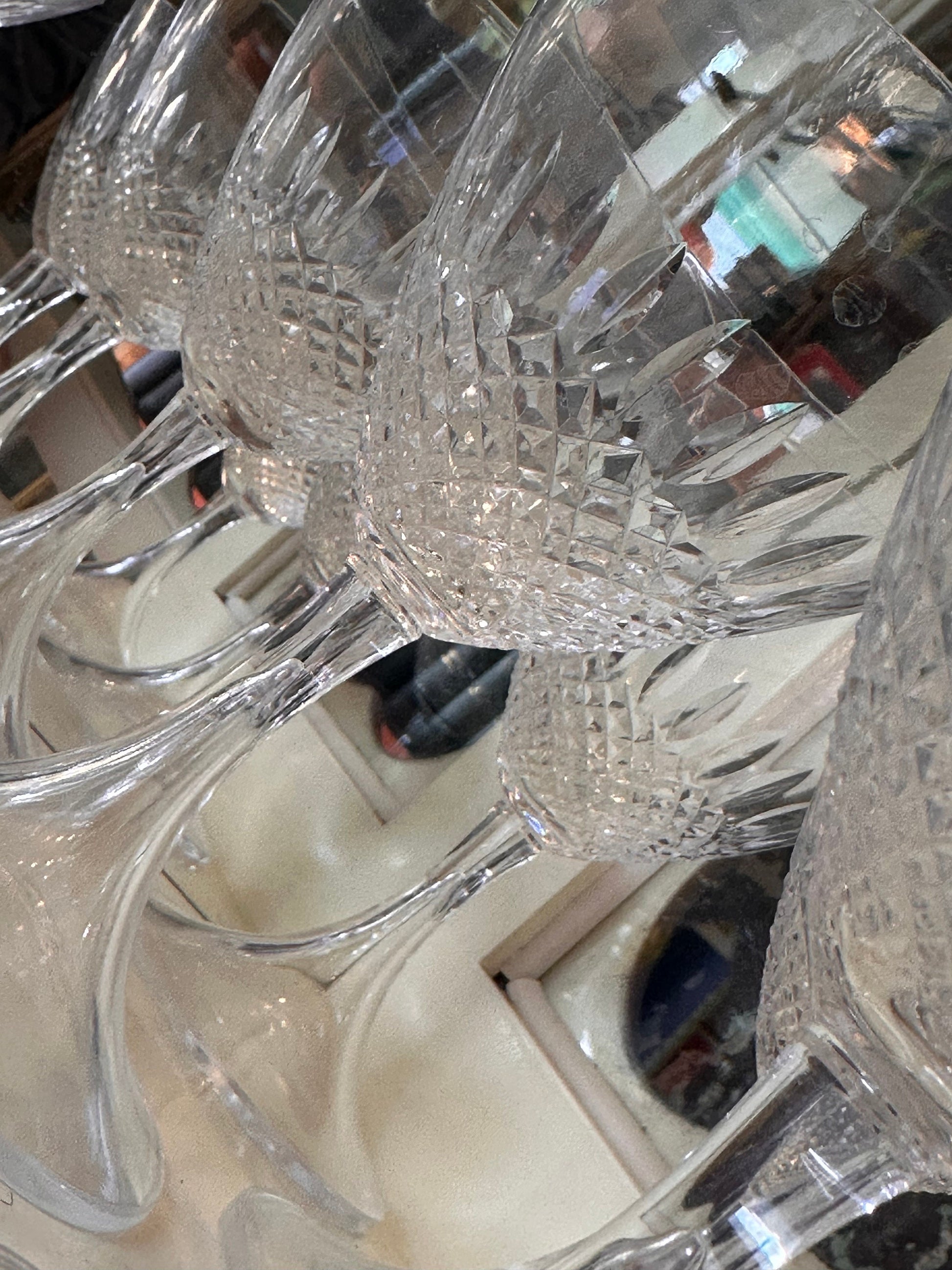 Signed Lalique Crystal Chinon Wine Glasses, Set of 12, Fine Dining Glass Set, Collectible Glassware, Luxury Stemware