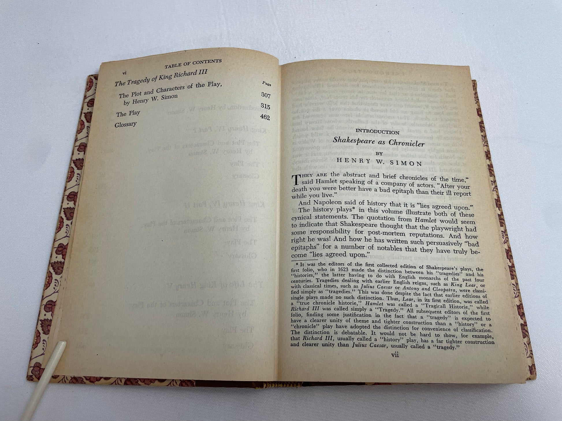 Four Great Historical Plays of William Shakespeare, 1951 Edition, Hardcover, Collector's Edition, Tragedies, Comedies,Pocket Books