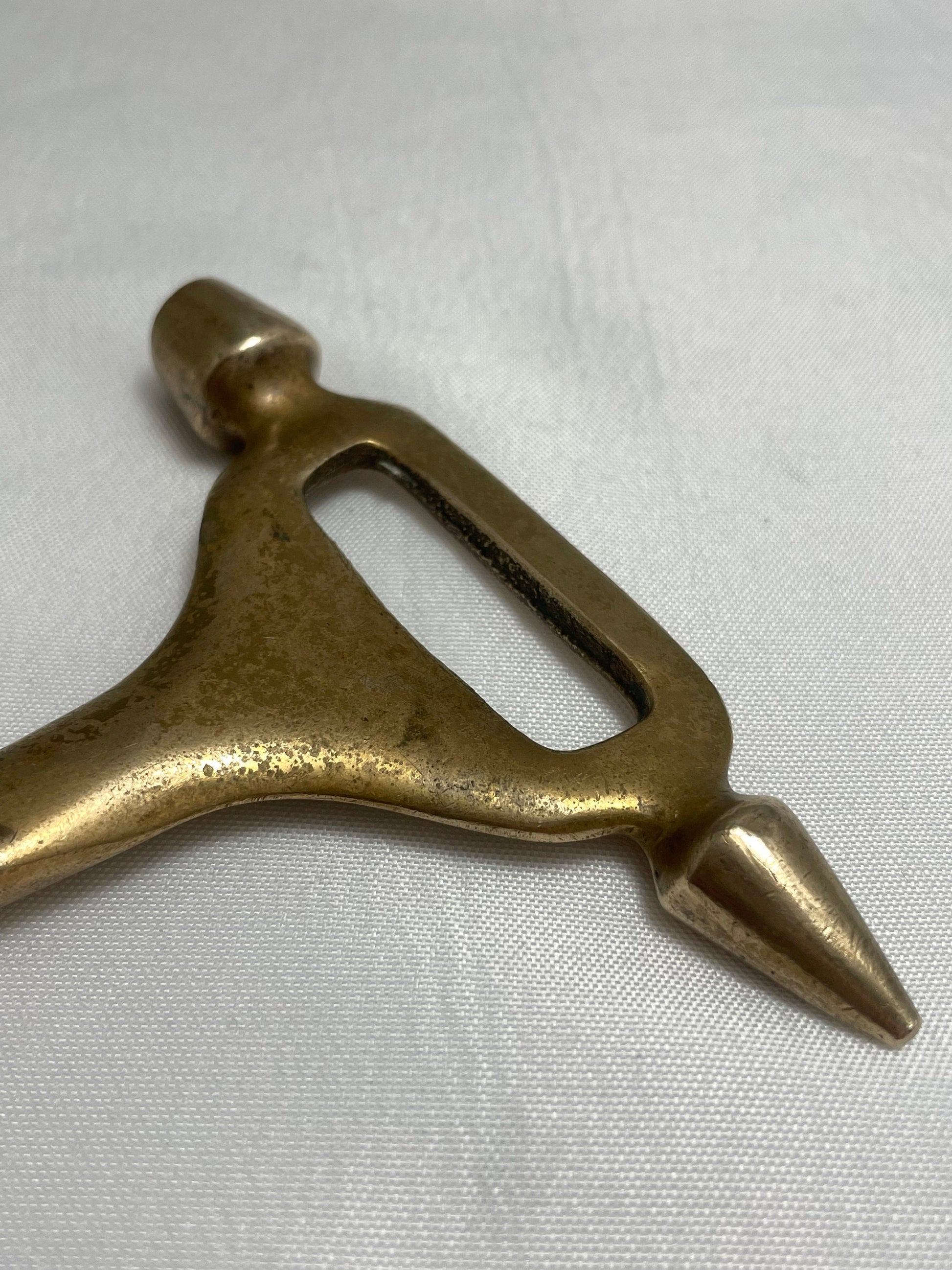 Vintage 1990's Brass Muddler Hammer Ice Chipper & Bottle Opener