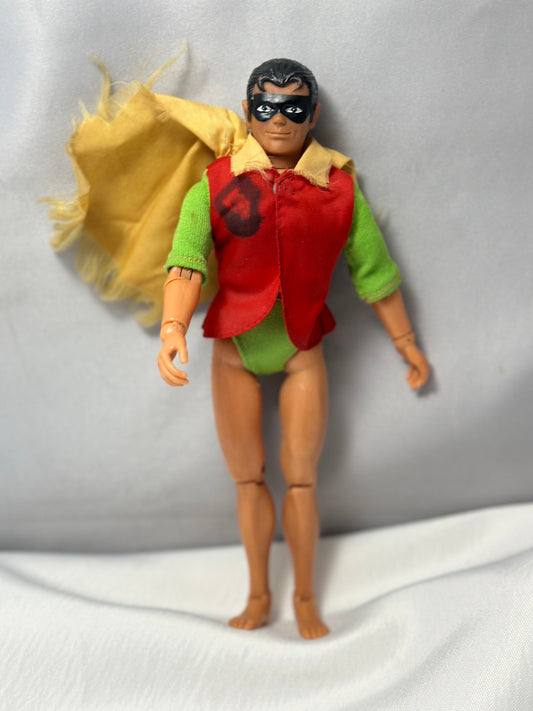 Vintage 1972 Mego Robin Action Figure Toy, Retro DC Comics Hero Memorabilia