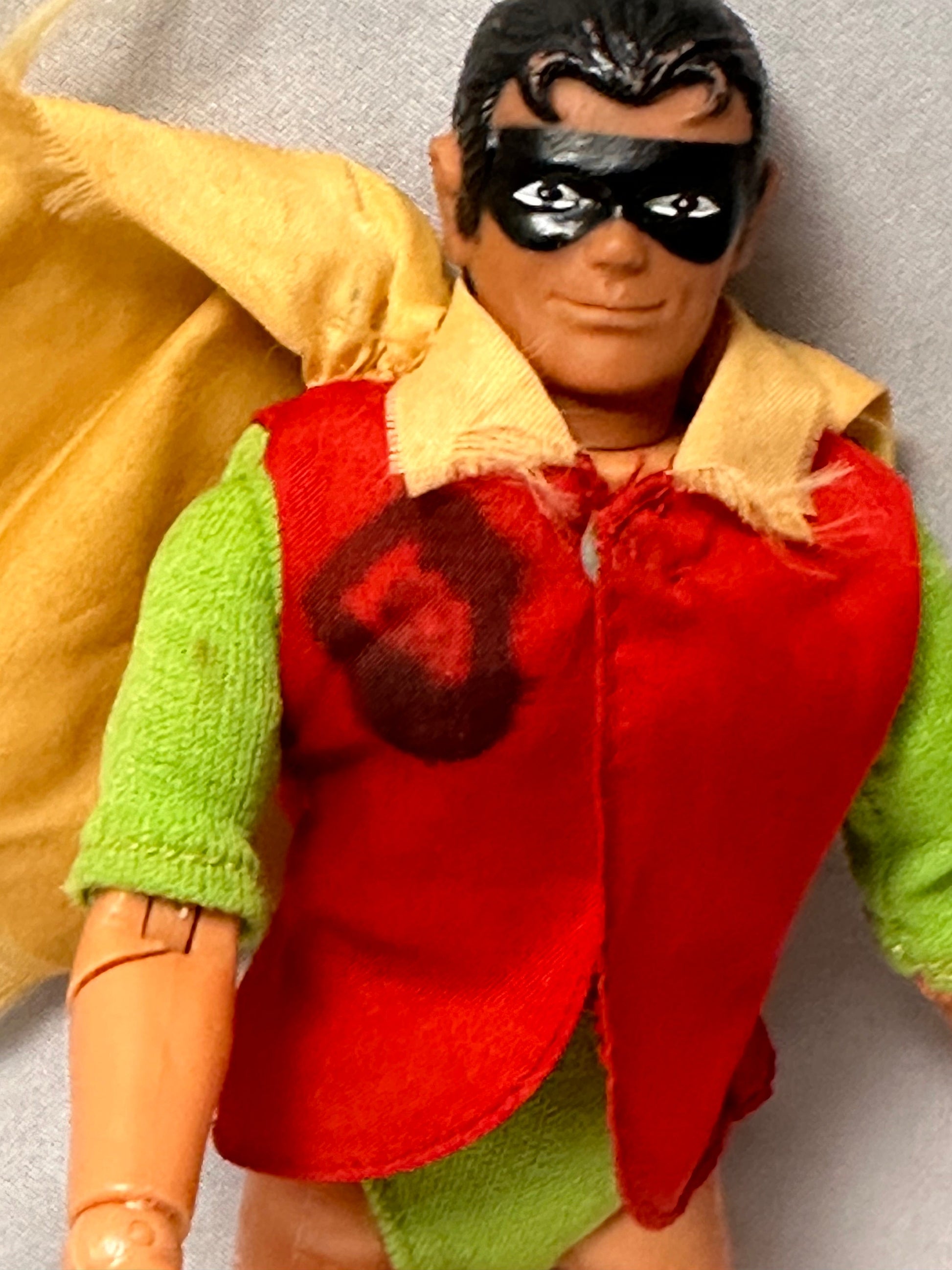 Vintage 1972 Mego Robin Action Figure Toy, Retro DC Comics Hero Memorabilia