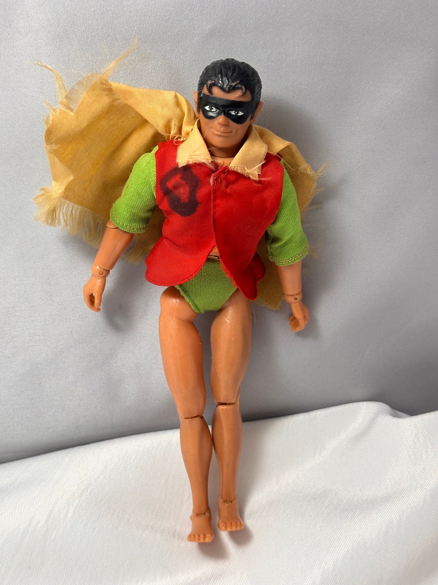 Vintage 1972 Mego Robin Action Figure Toy, Retro DC Comics Hero Memorabilia