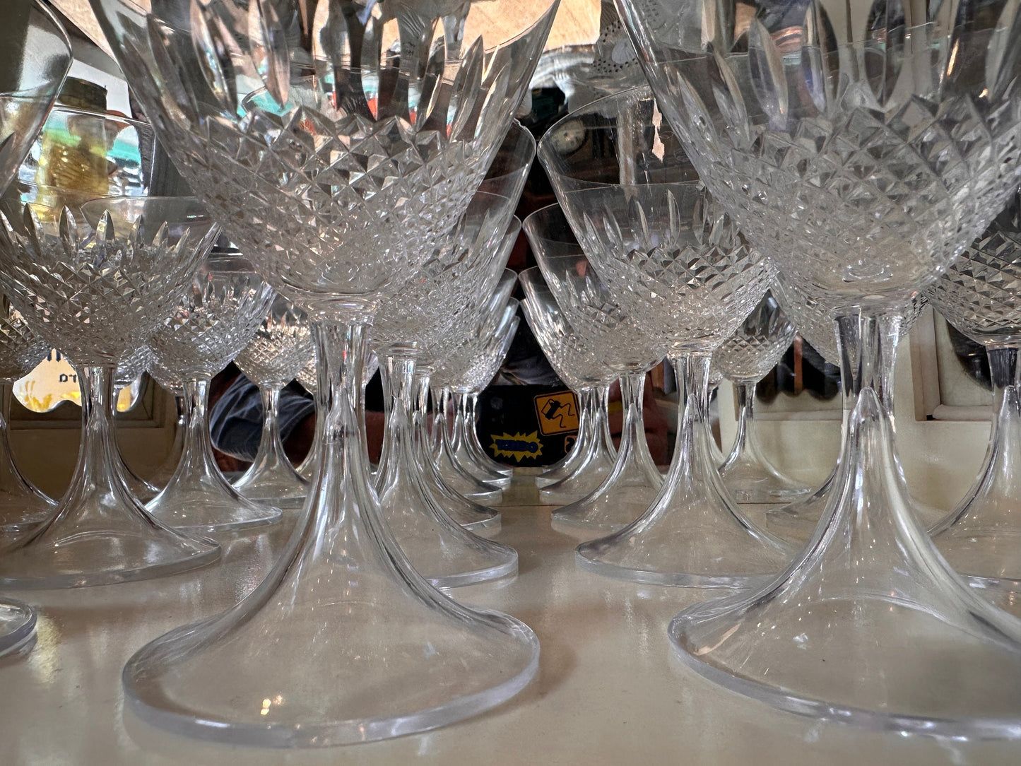 Signed Lalique Crystal Chinon Wine Glasses, Set of 12, Fine Dining Glass Set, Collectible Glassware, Luxury Stemware