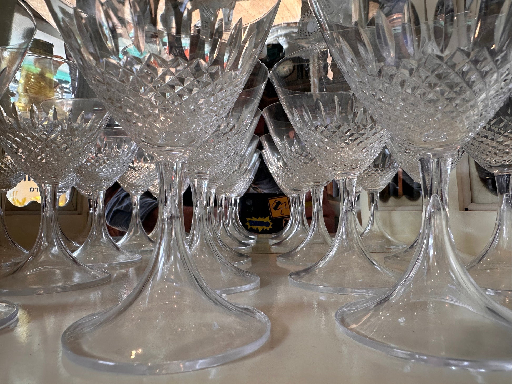 Signed Lalique Crystal Chinon Wine Glasses, Set of 12, Fine Dining Glass Set, Collectible Glassware, Luxury Stemware