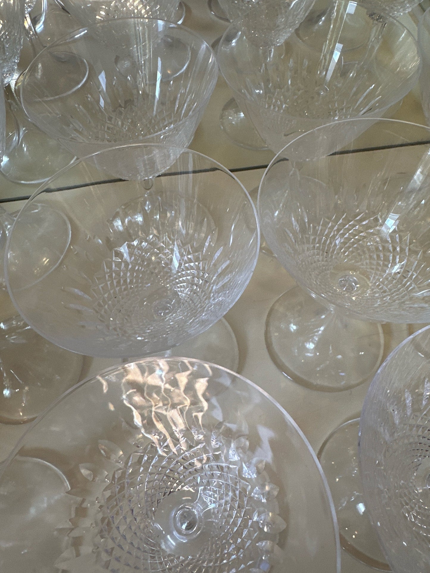 Signed Lalique Crystal Chinon Wine Glasses, Set of 12, Fine Dining Glass Set, Collectible Glassware, Luxury Stemware