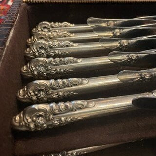 Amazing Grand Baroque Sterling Silverware Set, Vintage Flatware Set, Elegant Silver Cutlery, Formal Dinner Set