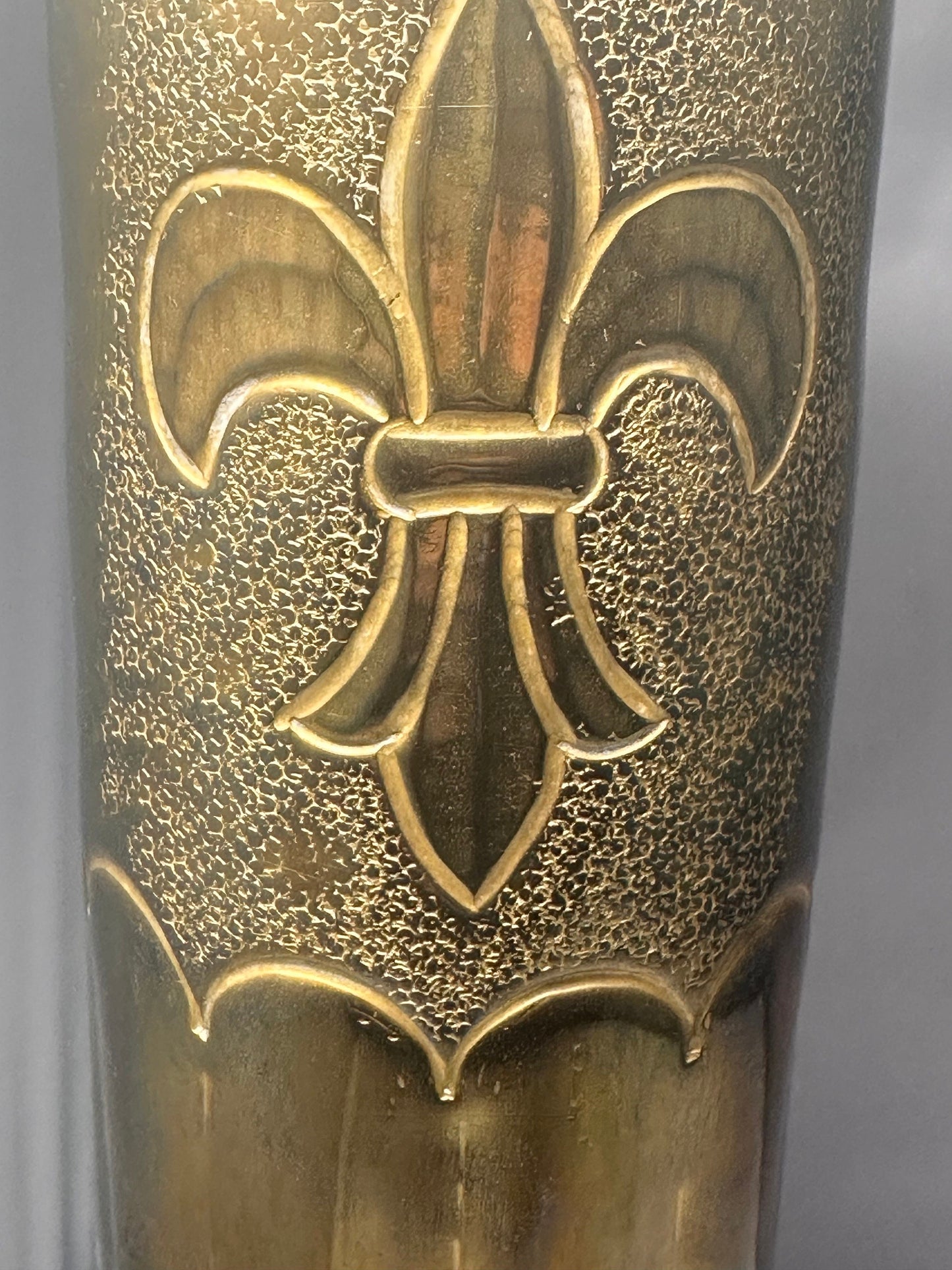 Antique Brass Trench Art Vase WW1 Verdun 75mm, World War 1 History Decor, Unique Memorial Gift, Fleur de Lis