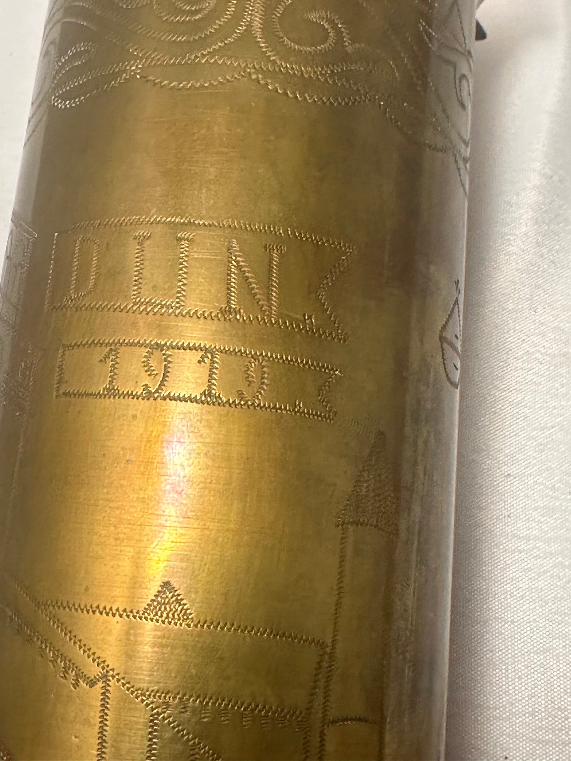 Antique Brass Trench Art Vase WW1 Battle of Verdun 75mm, World War 1 History Decor, Unique Memorial Gift