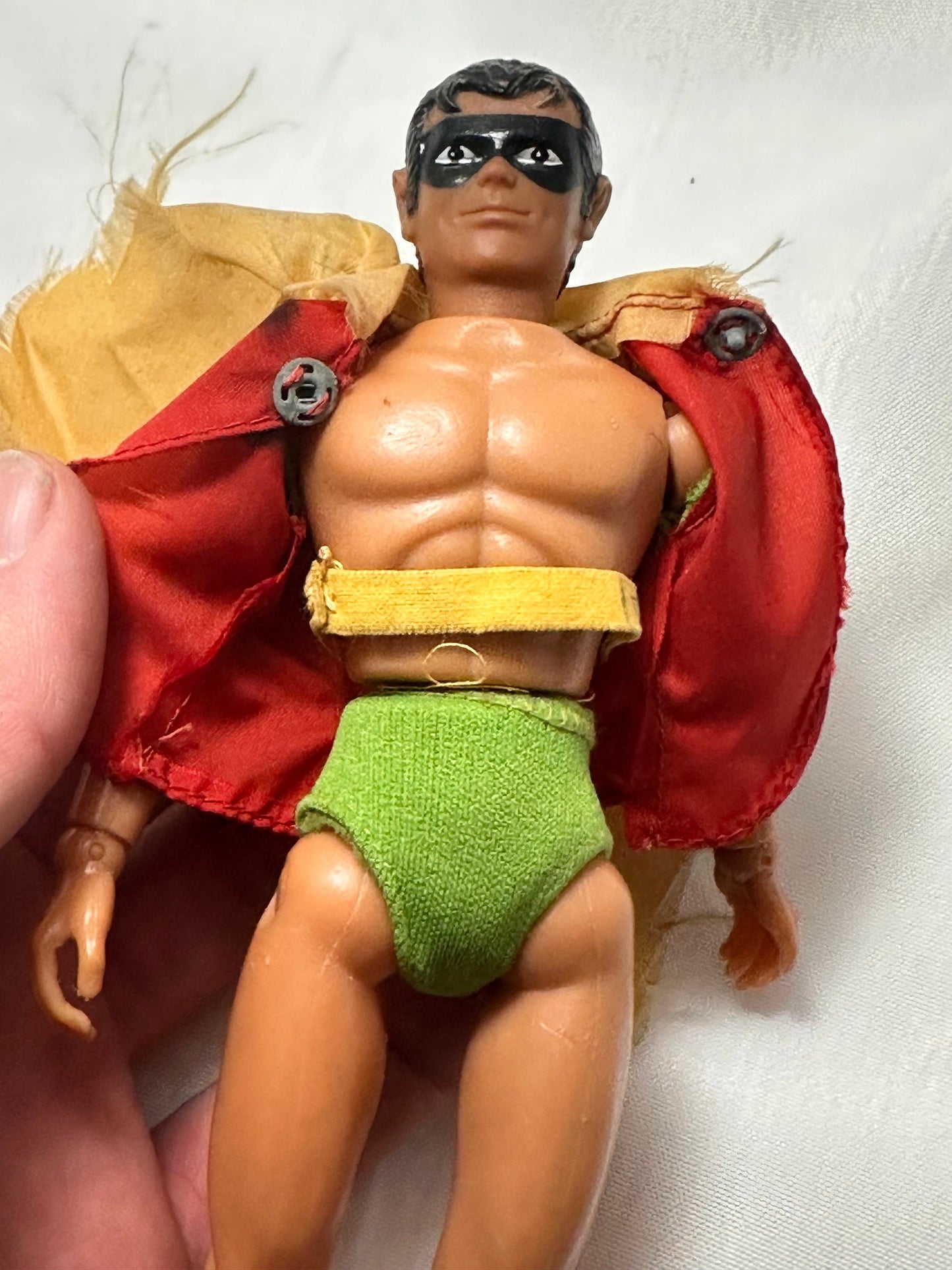 Vintage 1972 Mego Robin Action Figure Toy, Retro DC Comics Hero Memorabilia