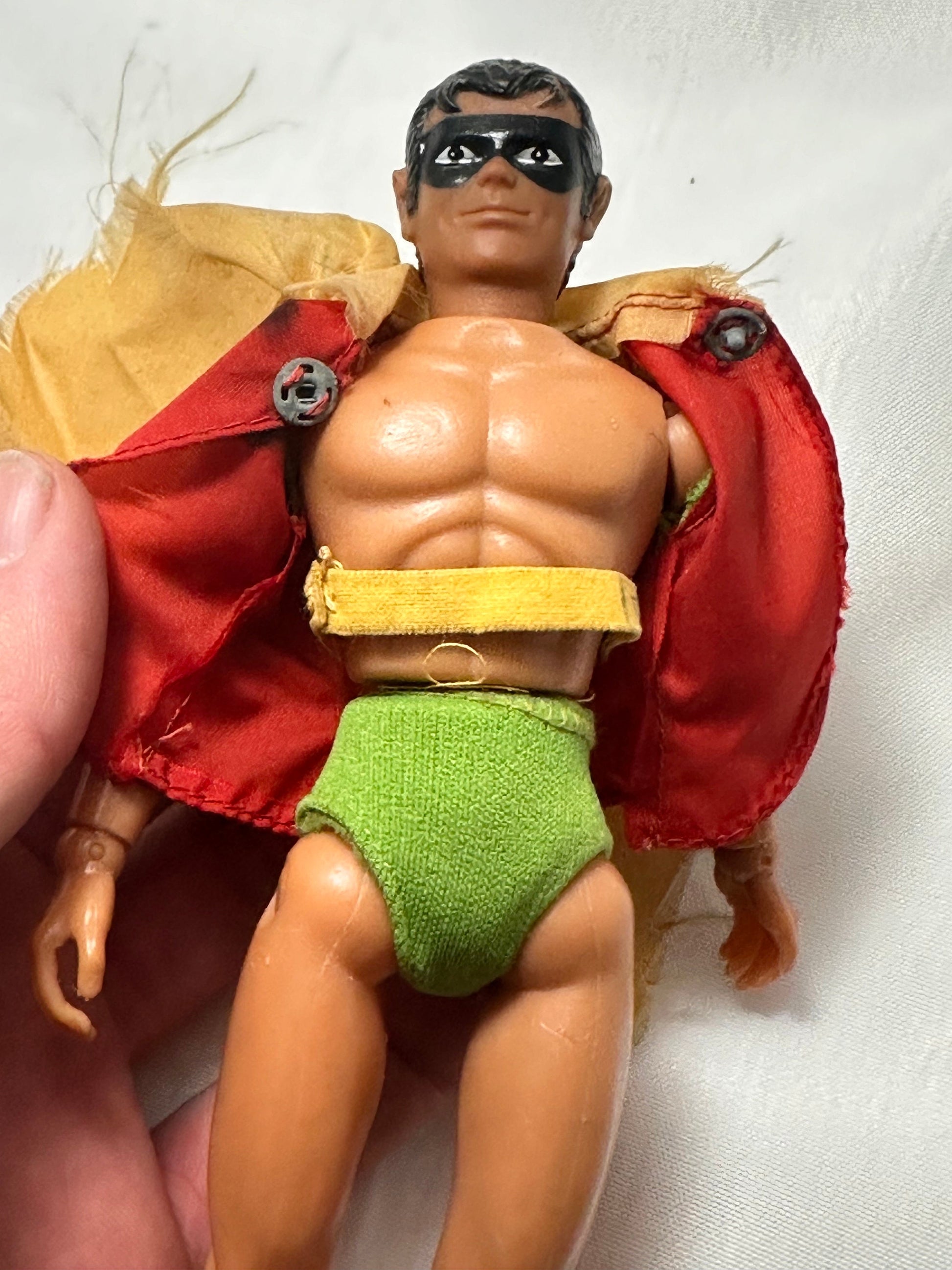 Vintage 1972 Mego Robin Action Figure Toy, Retro DC Comics Hero Memorabilia