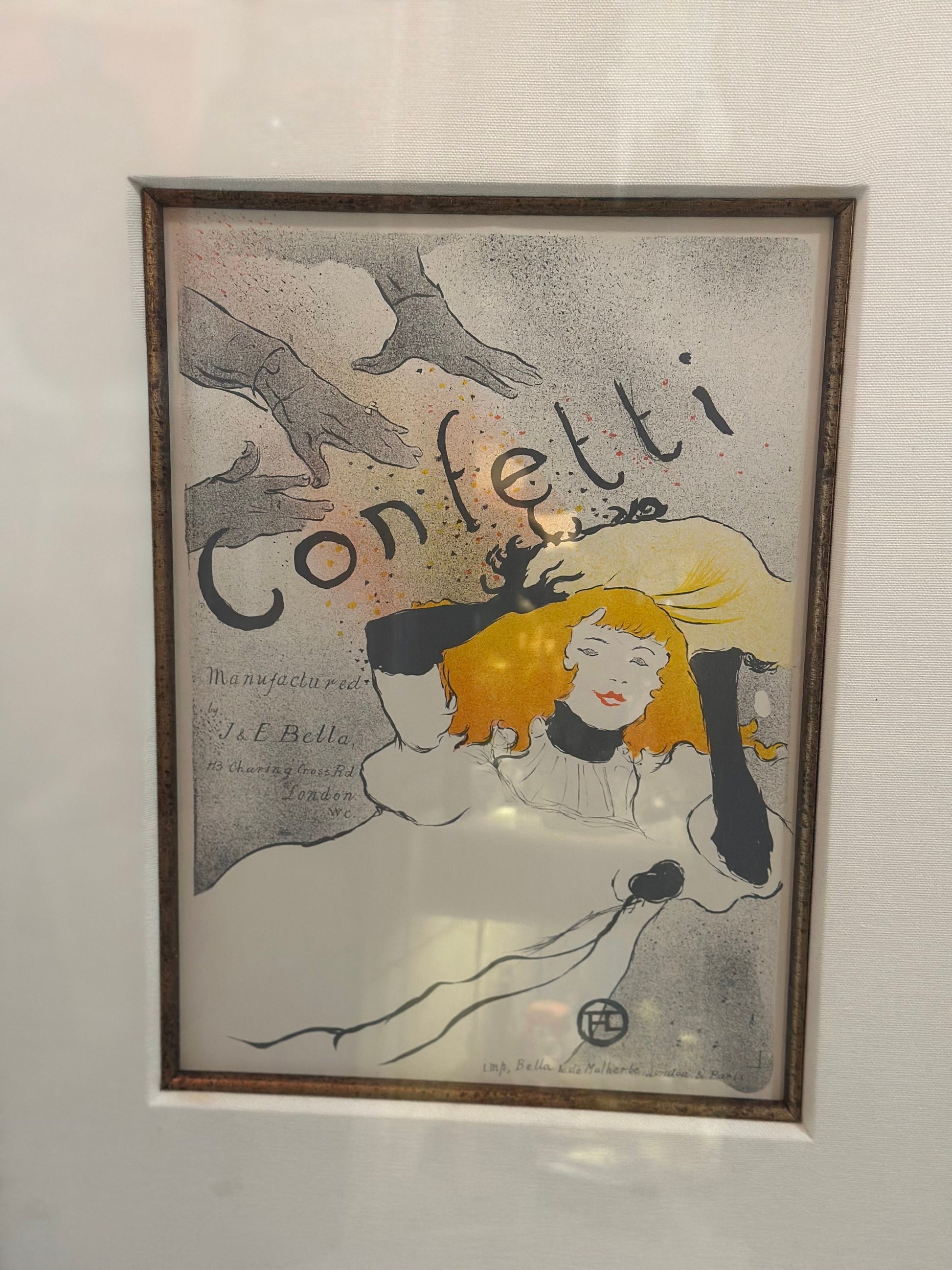 Henri de Toulouse-Lautrec, Confetti, Lithograph, Original, Rare, Collectible