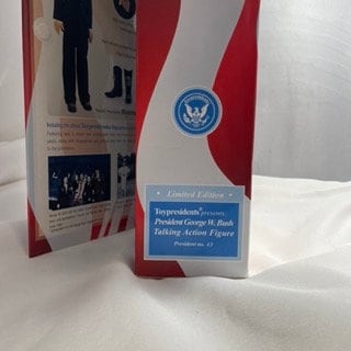 President George Bush Talking Action Figure 2000 Edition, Collectible Toy, Political Memorabilia, Presidential Figure
