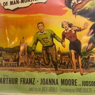 Vintage Monster on the Campus Poster, Framed Wall Art Decoration, Classic Movie Memorabilia