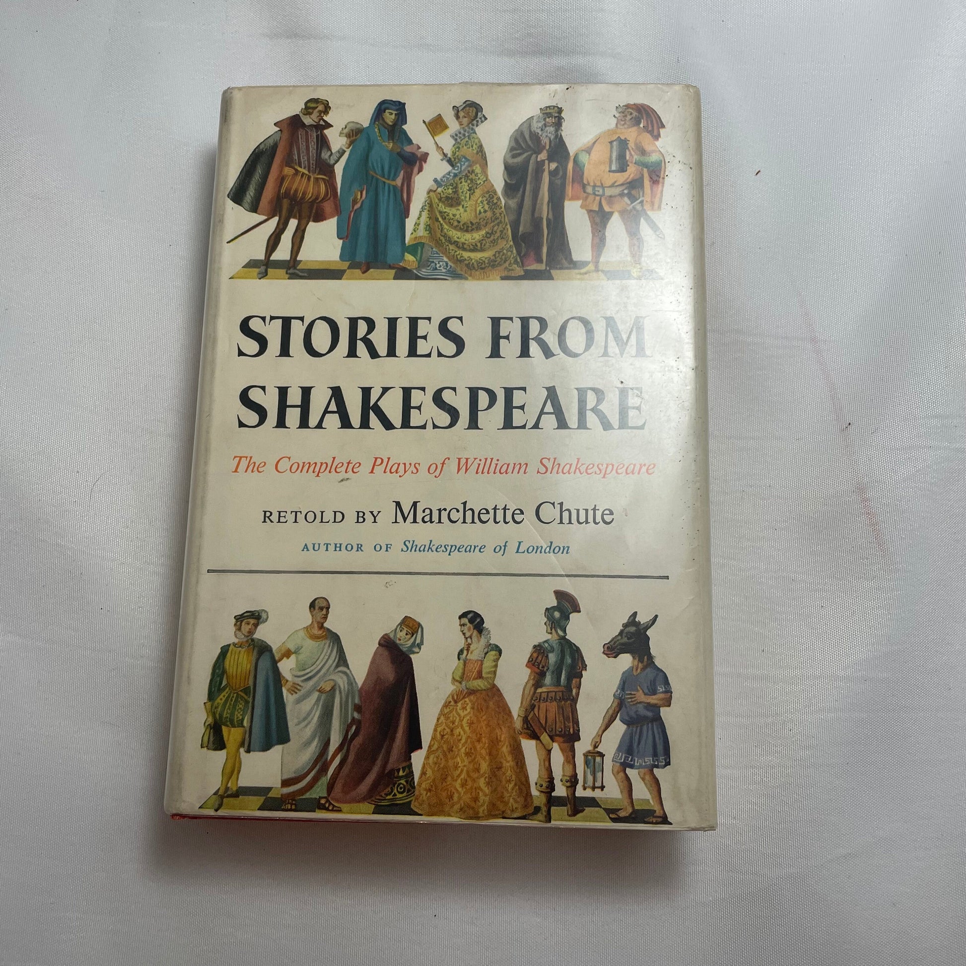 Vintage 1956 Shakespeare Stories Book by Marchette Chute, Fifth Printing Edition, English Language Classic Literature