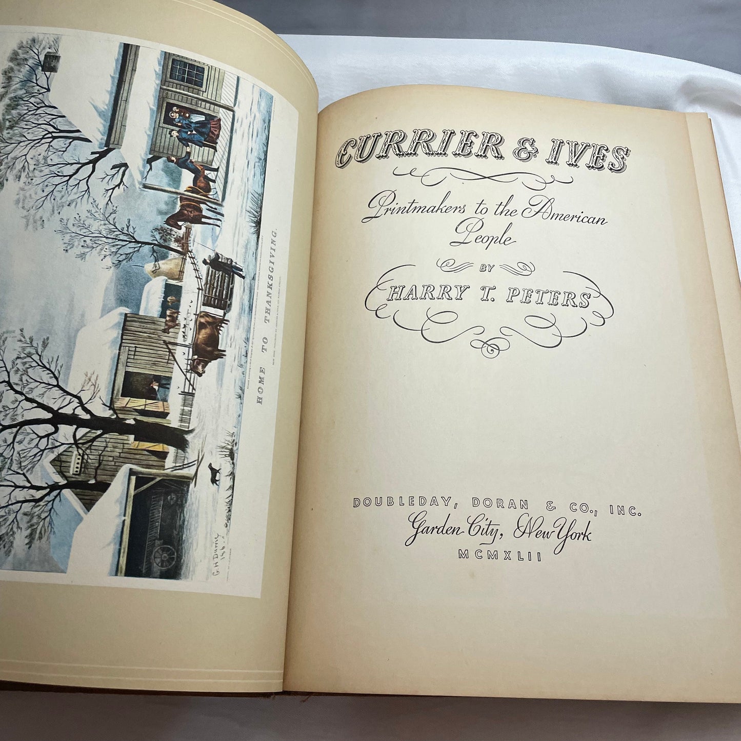 Currier & Ives Printmakers Book by Harry T Peters, American People History, Art Collector Gift, Vintage Print Book