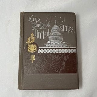 King's Handbook of the United States by M.F. Sweetser, US History Guidebook, Vintage Travel Book, American Landmarks, Americana