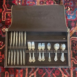 Amazing Grand Baroque Sterling Silverware Set, Vintage Flatware Set, Elegant Silver Cutlery, Formal Dinner Set