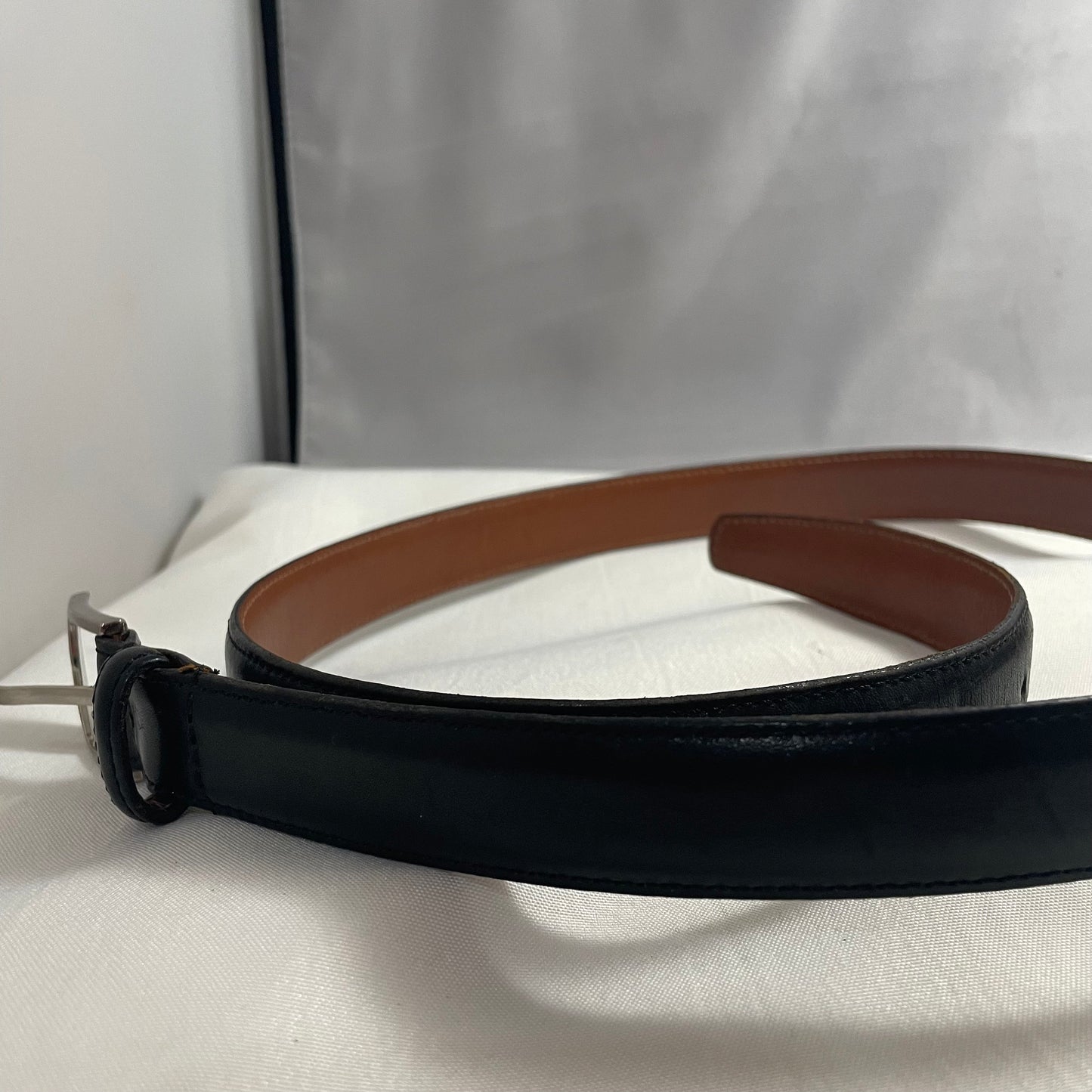 Calvin Klein Black Leather Belt Size 36, Full Grain Designer Belt, Classic Men's Belt, Formal Dress Belt, Luxury Gift