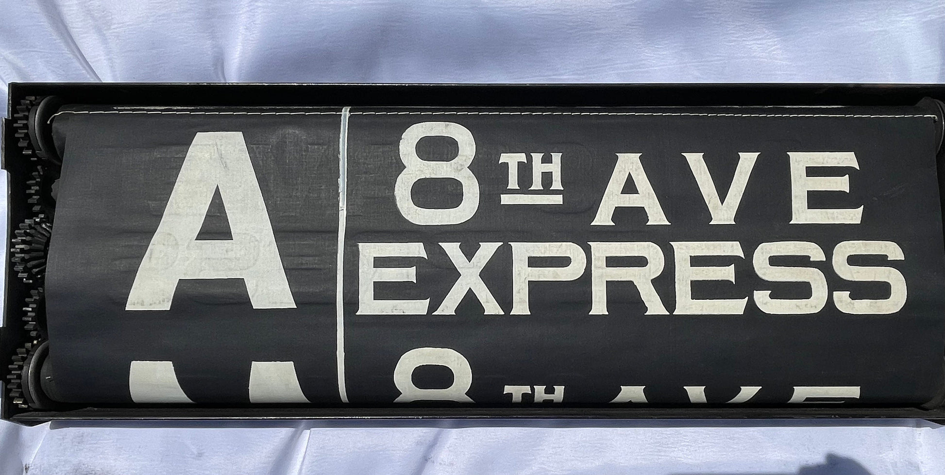 Early 1900s NYC Subway Station Roller Sign, New York MTA Collectible, Vintage Wall Art, Historical Memorabilia