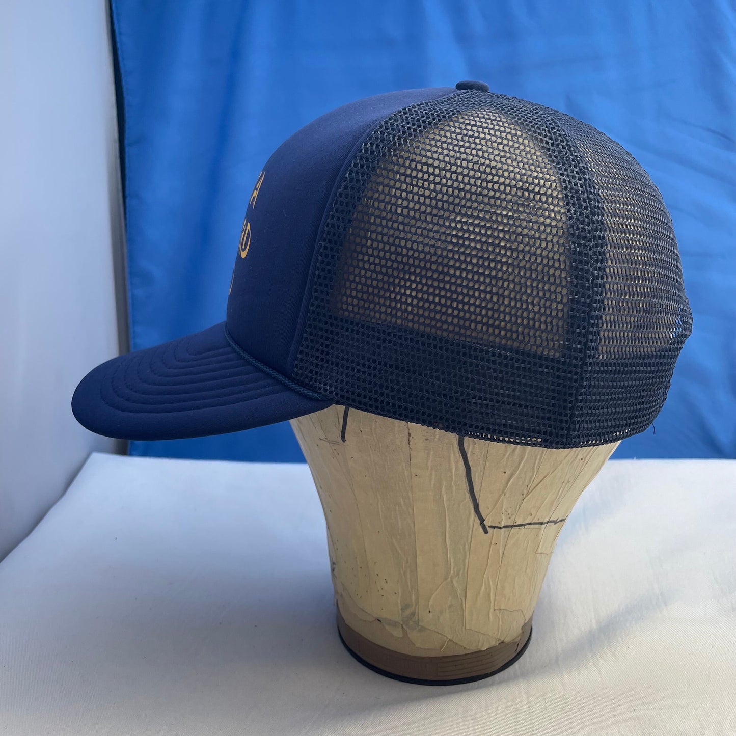 Vintage Navy Blue Trucker Hat, Retro Baseball Cap, Hipster Hat, Distressed Cap, Unisex Hat, Vintage Style Gift