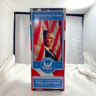 President George Bush Talking Action Figure 2000 Edition, Collectible Toy, Political Memorabilia, Presidential Figure