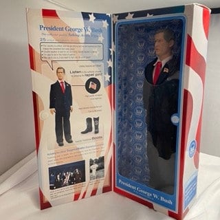President George Bush Talking Action Figure 2000 Edition, Collectible Toy, Political Memorabilia, Presidential Figure