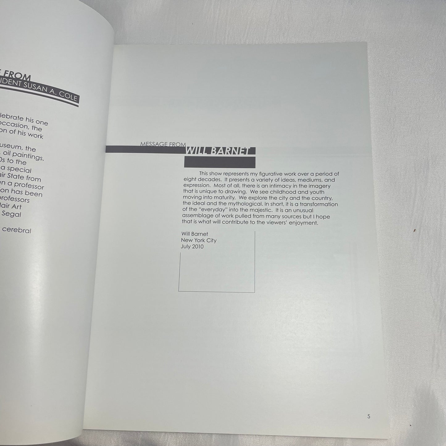 Signed Will Barnet Exhibition Catalog, Art Catalogue, Collectible Hardcover Book, Artist Monograph, Art Lover Gift