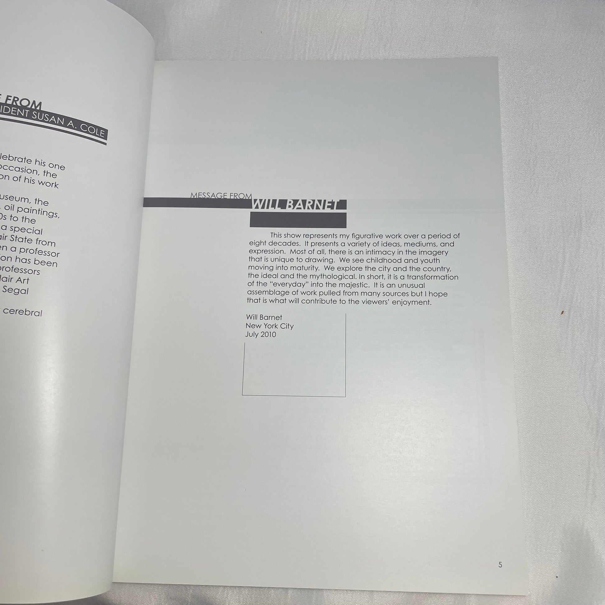 Signed Will Barnet Exhibition Catalog, Art Catalogue, Collectible Hardcover Book, Artist Monograph, Art Lover Gift