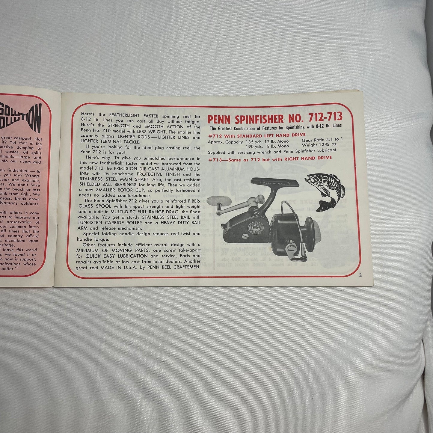 Penn Reels Catalog 34B Instruction Manual, Repair Parts List, Fishing Reel Manual, Maintenance Guide, Vintage Manual