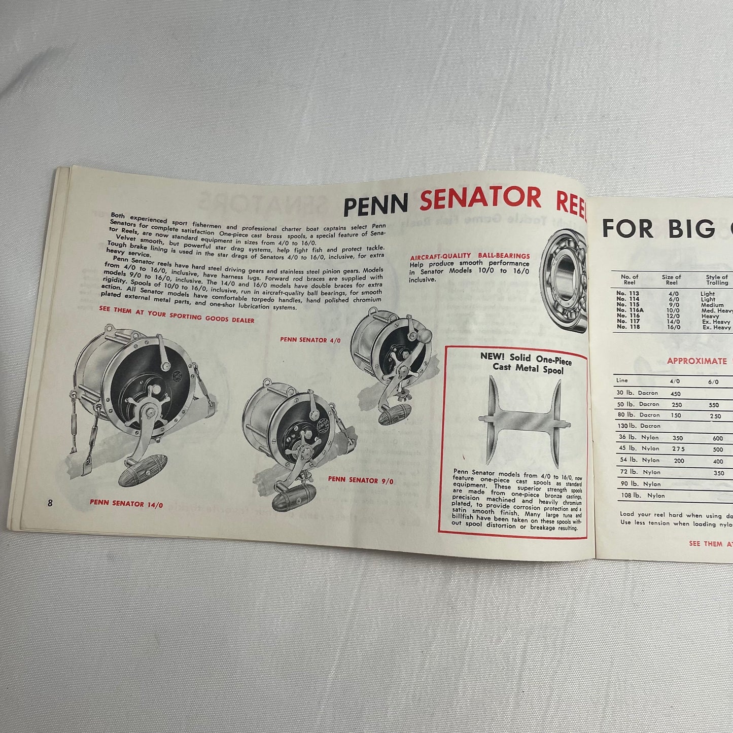 Penn Reels Catalog 34B Instruction Manual, Repair Parts List, Fishing Reel Manual, Maintenance Guide, Vintage Manual