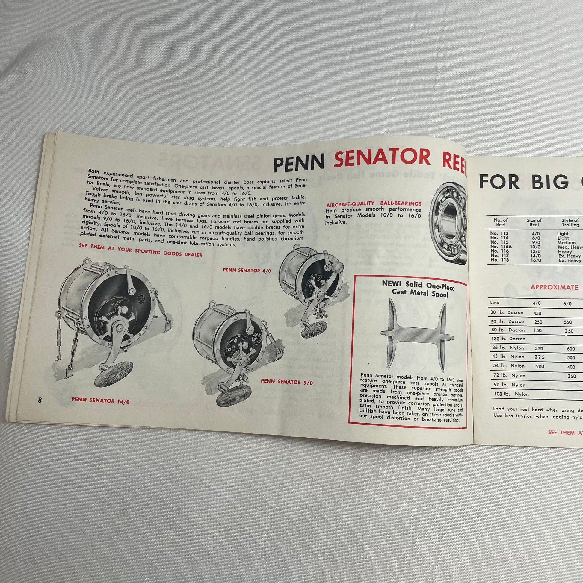 Penn Reels Catalog 34B Instruction Manual, Repair Parts List, Fishing Reel Manual, Maintenance Guide, Vintage Manual