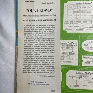 Vintage "Our Crowd" Book by Stephen Birmingham 1967, Jewish Families of New York History, Collectible Hardcover