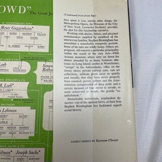 Vintage "Our Crowd" Book by Stephen Birmingham 1967, Jewish Families of New York History, Collectible Hardcover