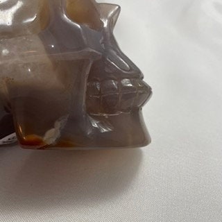 Agate Crystal Skull Sculpture, Gemstone Skull Decor, Healing Crystal Figurine, Unique Home Decor, Crystal Collector Gift