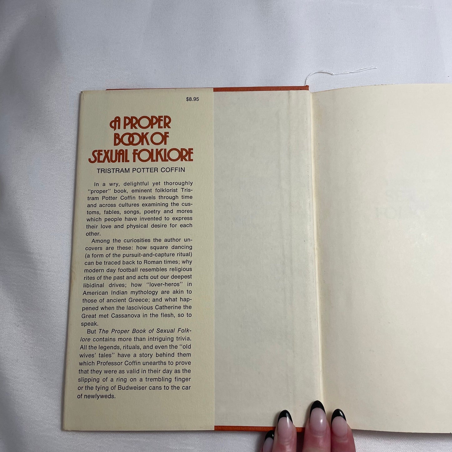 A Proper Book of Sexual Folklore by Tristram Potter Coffin 1978 Edition, Folklore Literature, Vintage Book Hardcover