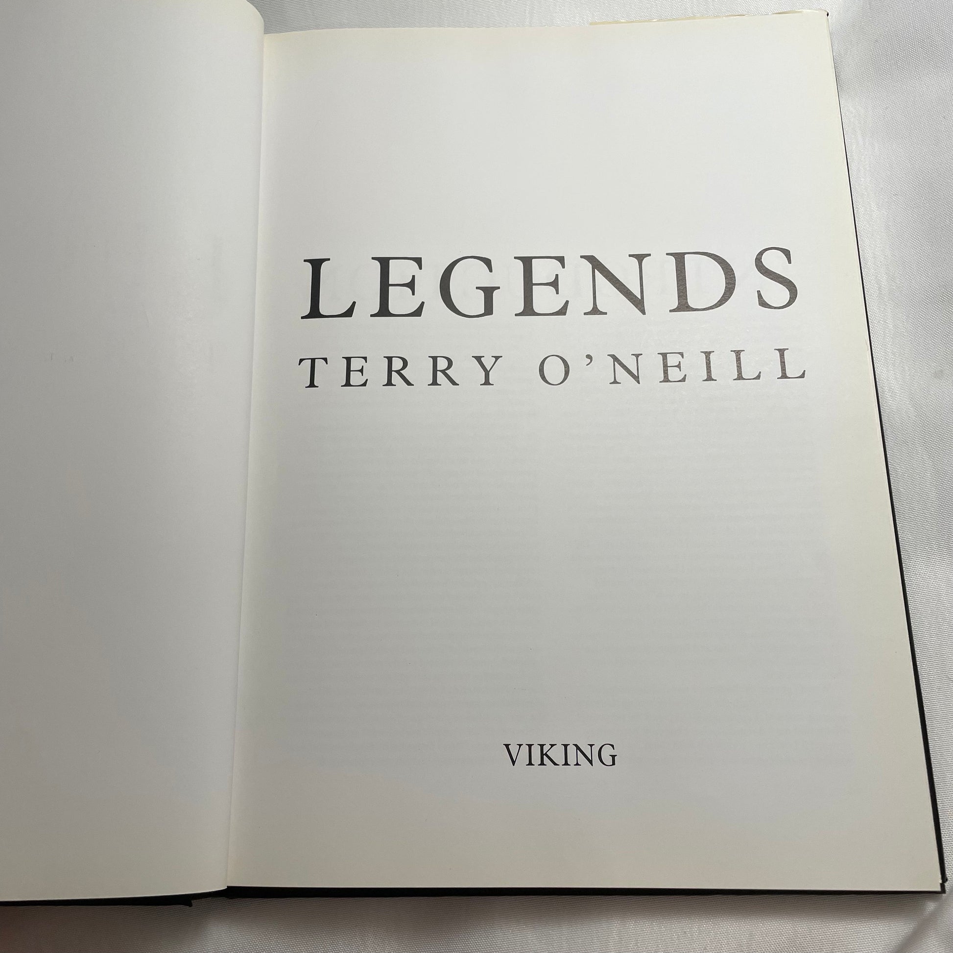 Legends by Terry O'Neill Photography Book, Iconic Celebrity Prints, Coffee Table Book, Art Photography Gift, Collector's Edition