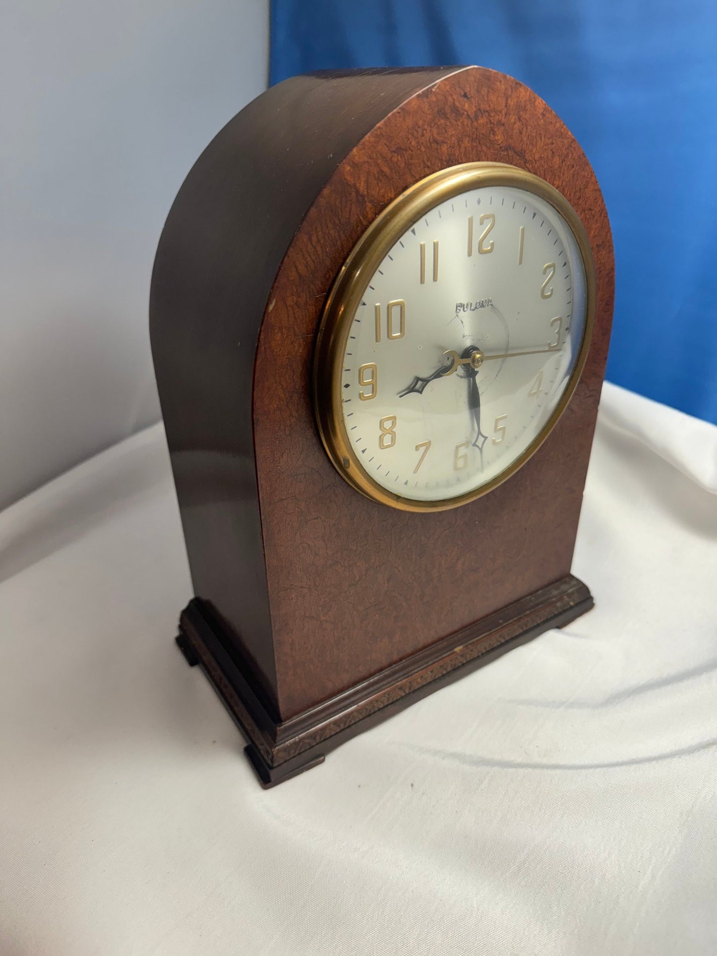 Bulova Mantel Clock, Vintage Style Clock, Classic Desk Clock, Traditional Table Clock, Office Decor, Home Office Gift