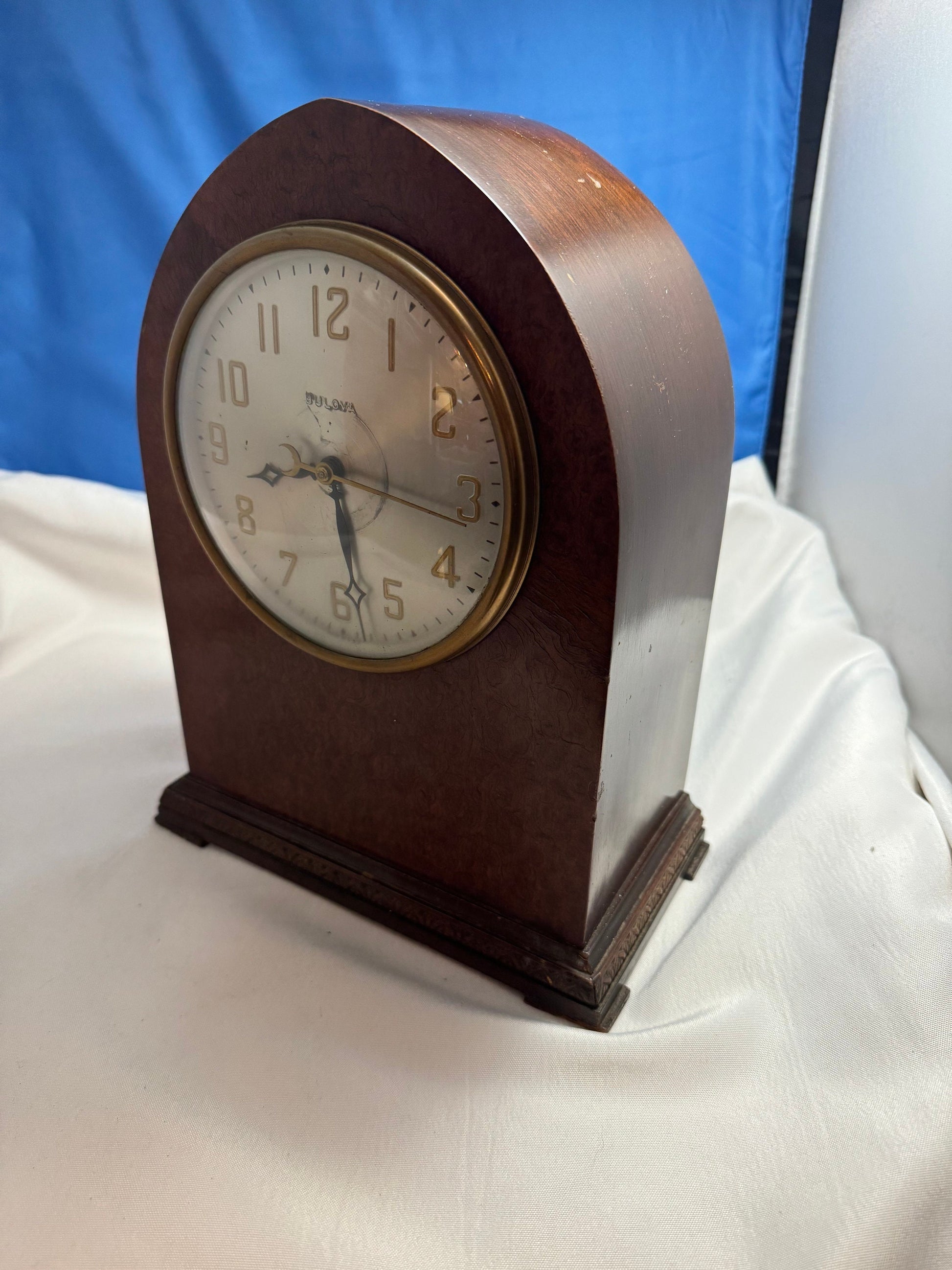 Bulova Mantel Clock, Vintage Style Clock, Classic Desk Clock, Traditional Table Clock, Office Decor, Home Office Gift