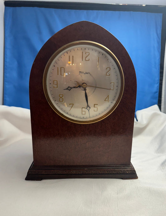 Bulova Mantel Clock, Vintage Style Clock, Classic Desk Clock, Traditional Table Clock, Office Decor, Home Office Gift