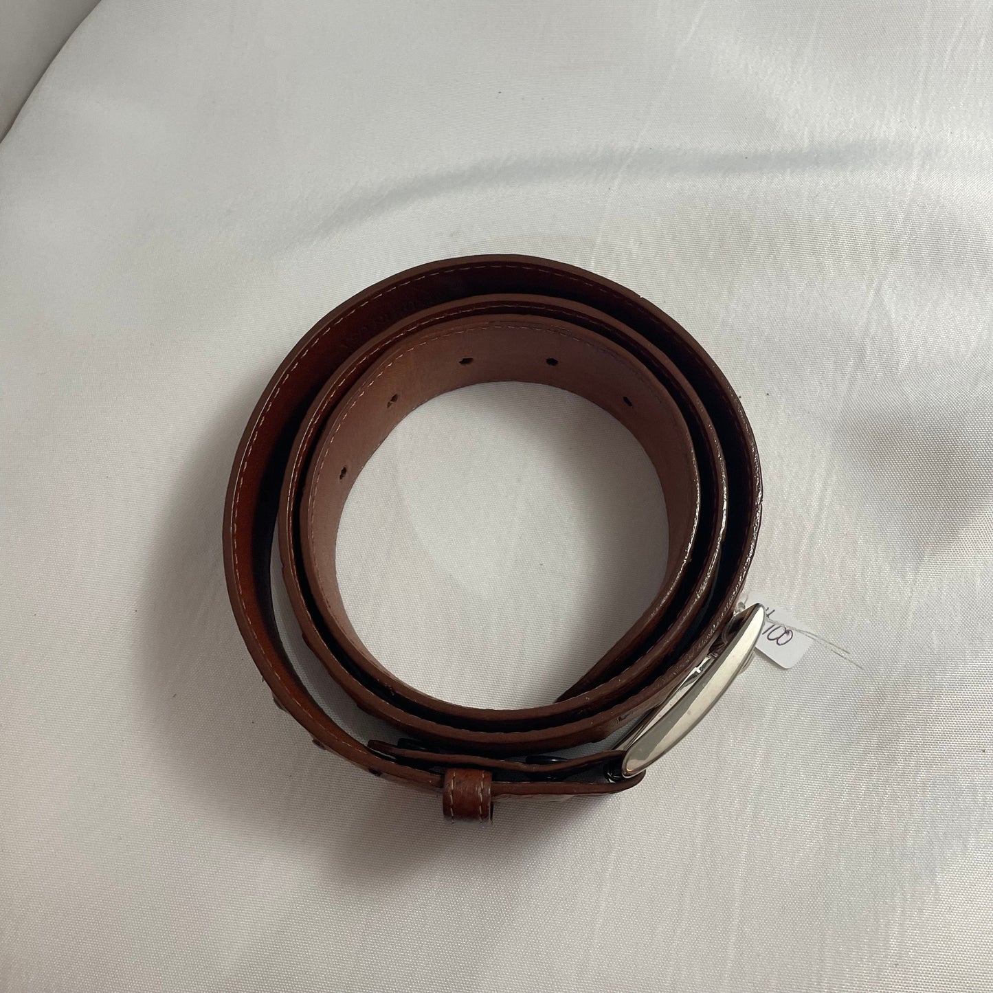 Genuine Ostrich Brown Leather Belt Size 36, AJ Skins Belt, High-Quality Belt, Brown Belt, Men's Fashion, Classic Belt