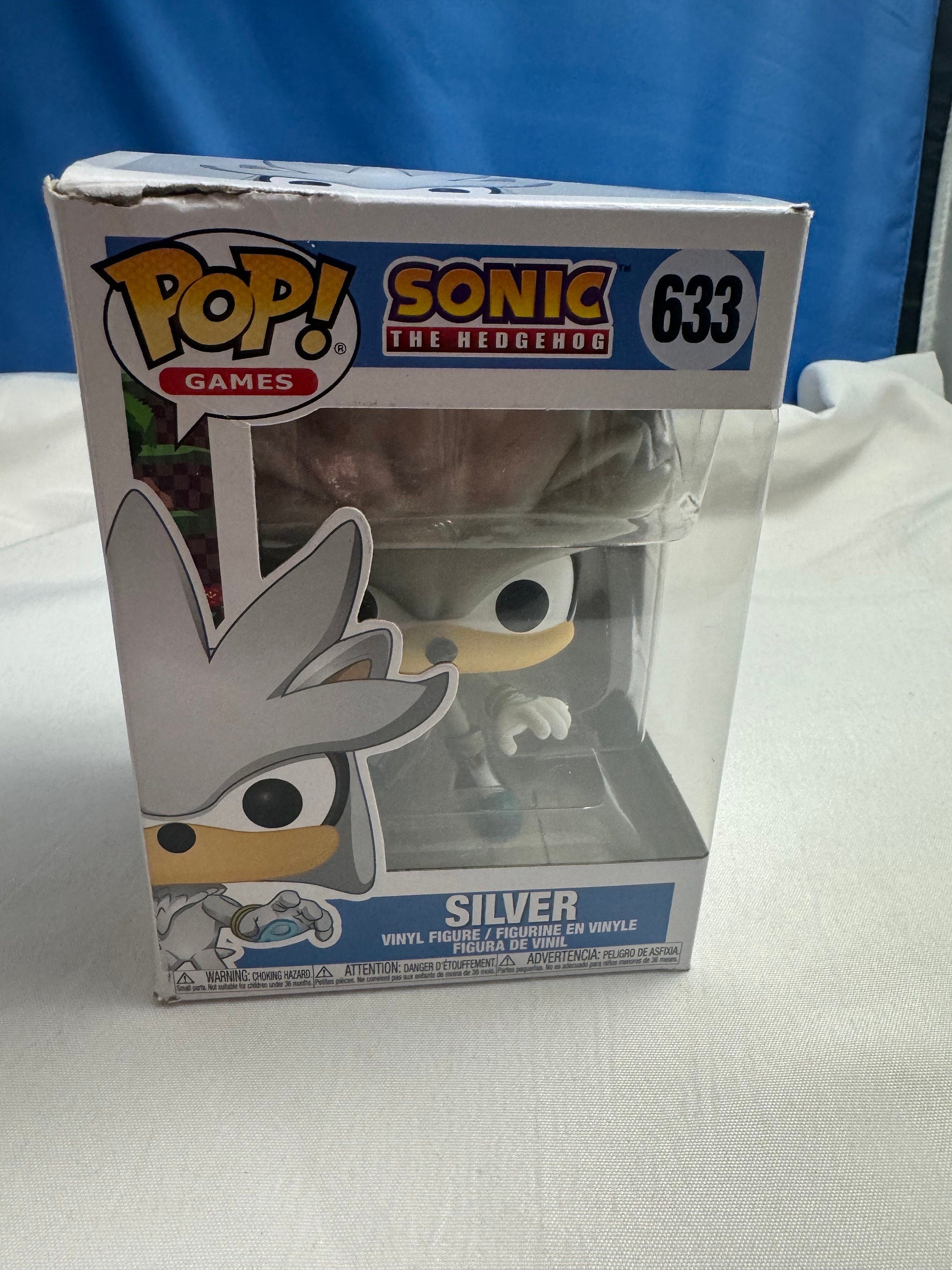 Funko Pop Silver from Sonic the Hedgehog Figure, Cartoon Doll, Geek Gift, Cartoon Lover Gift