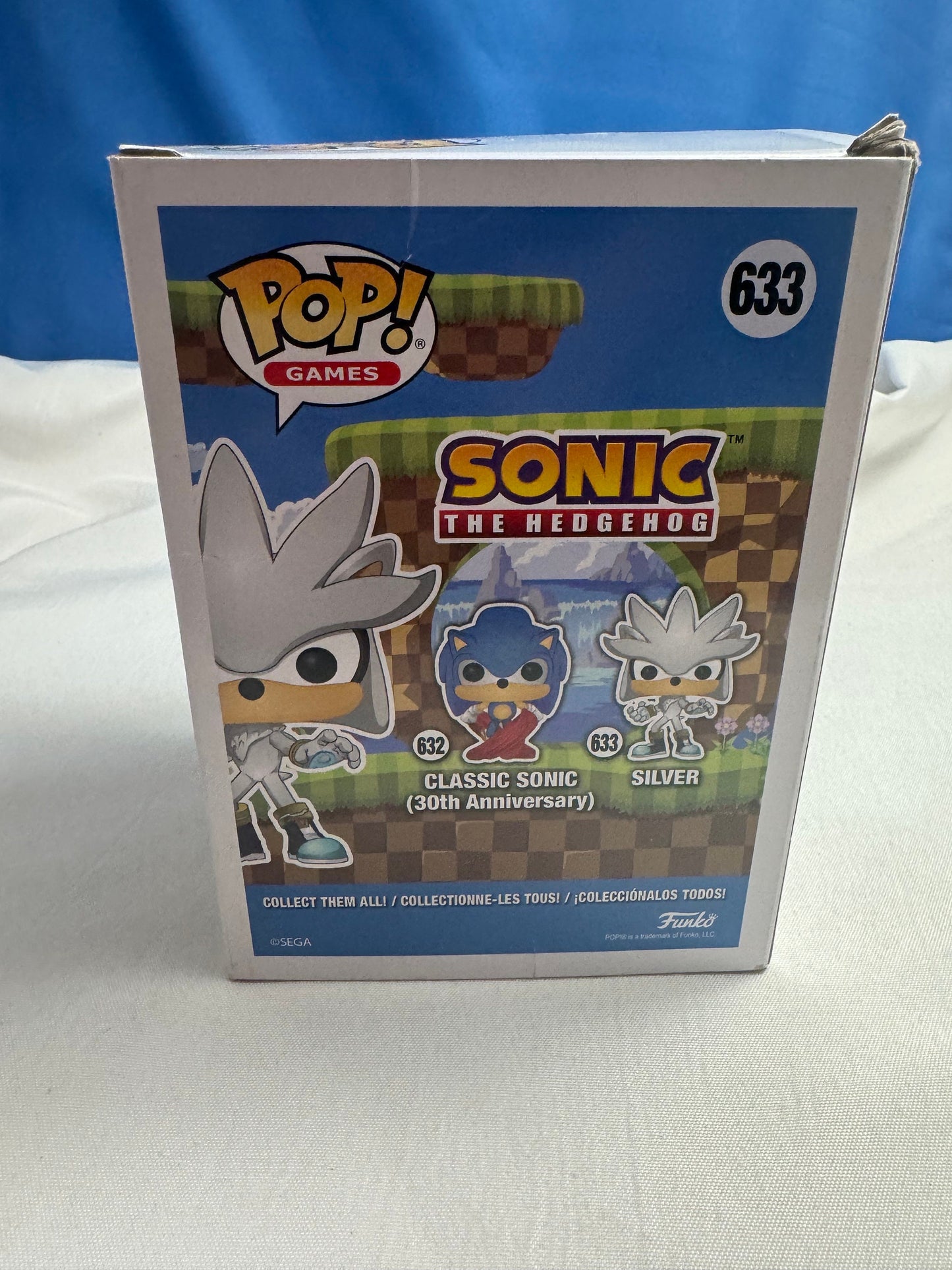 Funko Pop Silver from Sonic the Hedgehog Figure, Cartoon Doll, Geek Gift, Cartoon Lover Gift