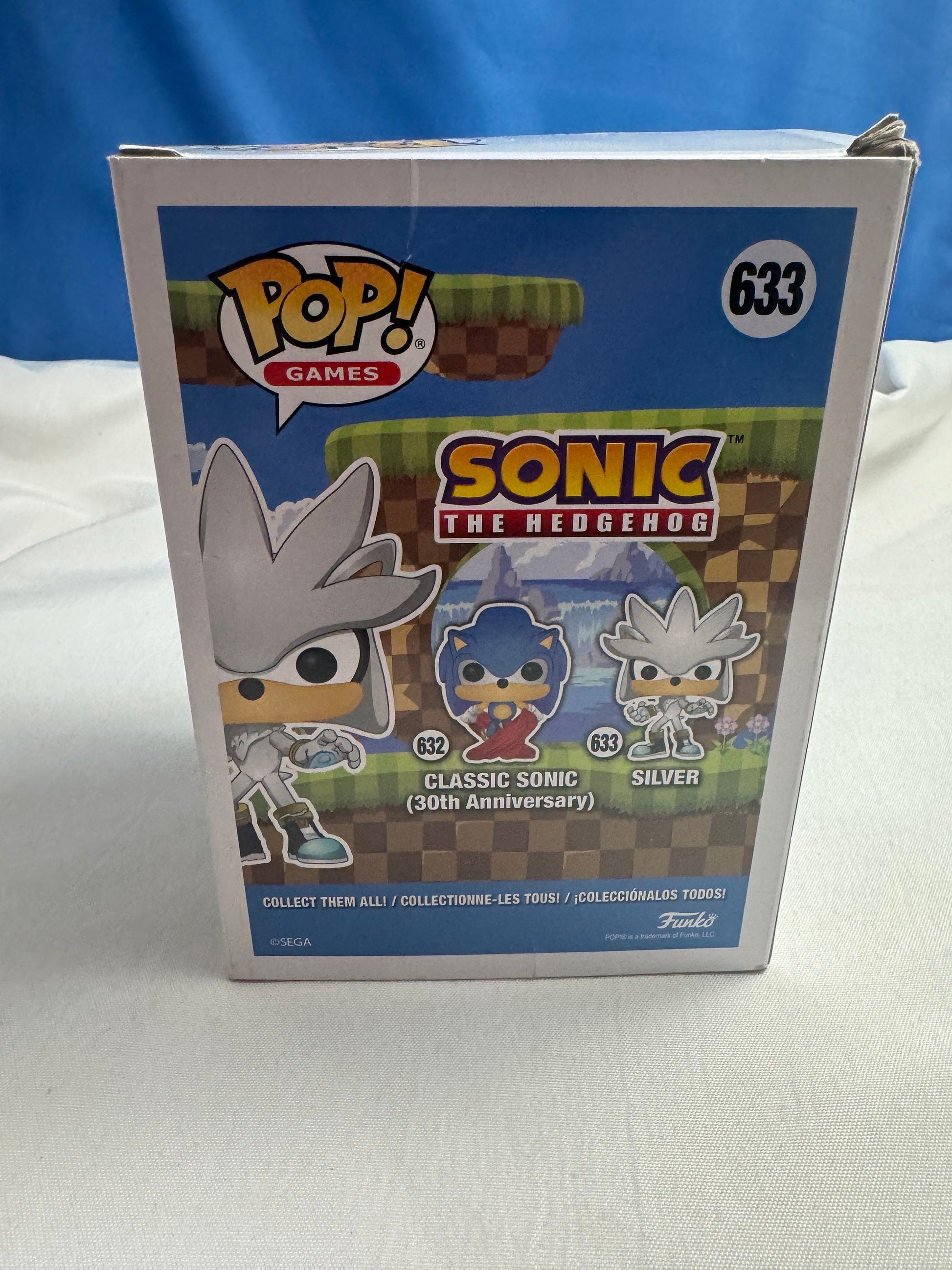 Funko Pop Silver from Sonic the Hedgehog Figure, Cartoon Doll, Geek Gift, Cartoon Lover Gift