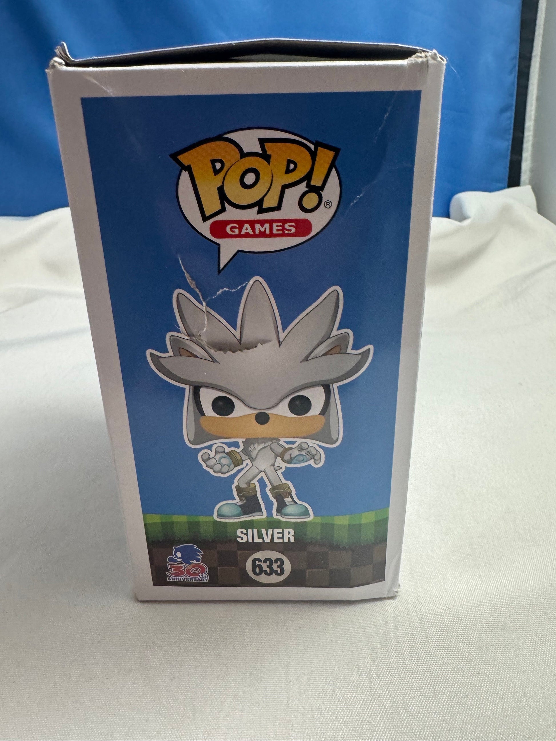 Funko Pop Silver from Sonic the Hedgehog Figure, Cartoon Doll, Geek Gift, Cartoon Lover Gift