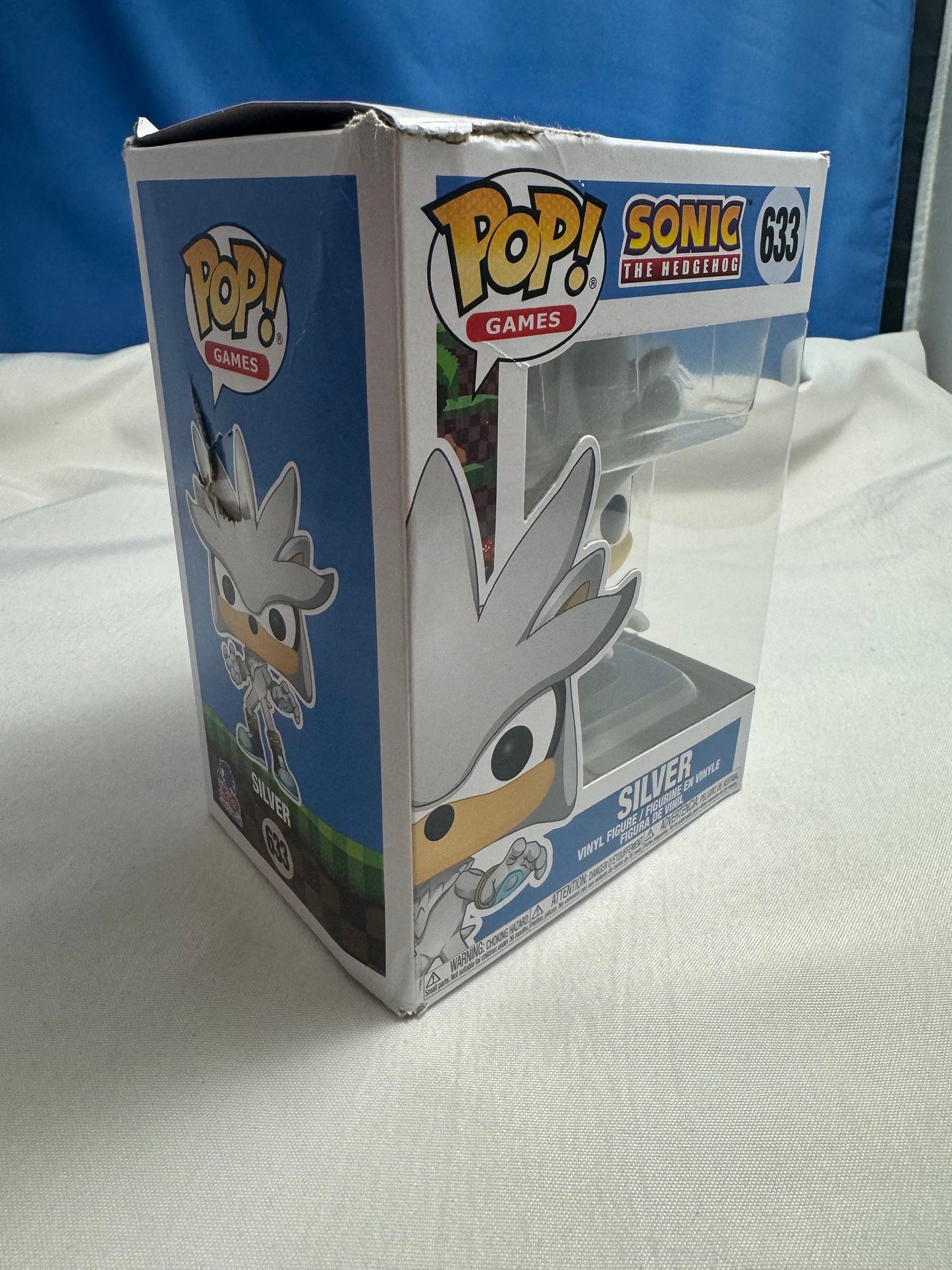 Funko Pop Silver from Sonic the Hedgehog Figure, Cartoon Doll, Geek Gift, Cartoon Lover Gift