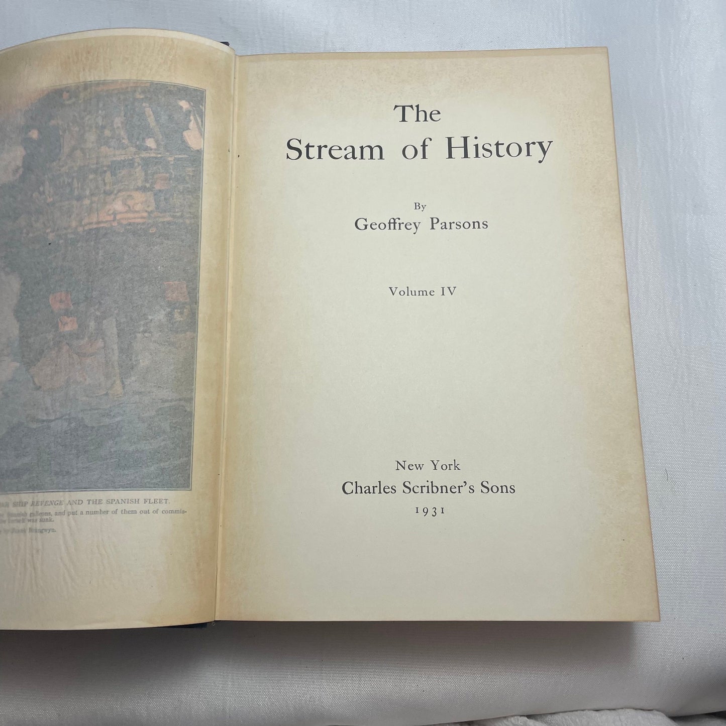 The Stream of History by Geoffrey Parsons Volume 4, History Buff Gift, Historical Non-fiction, Reading Gift