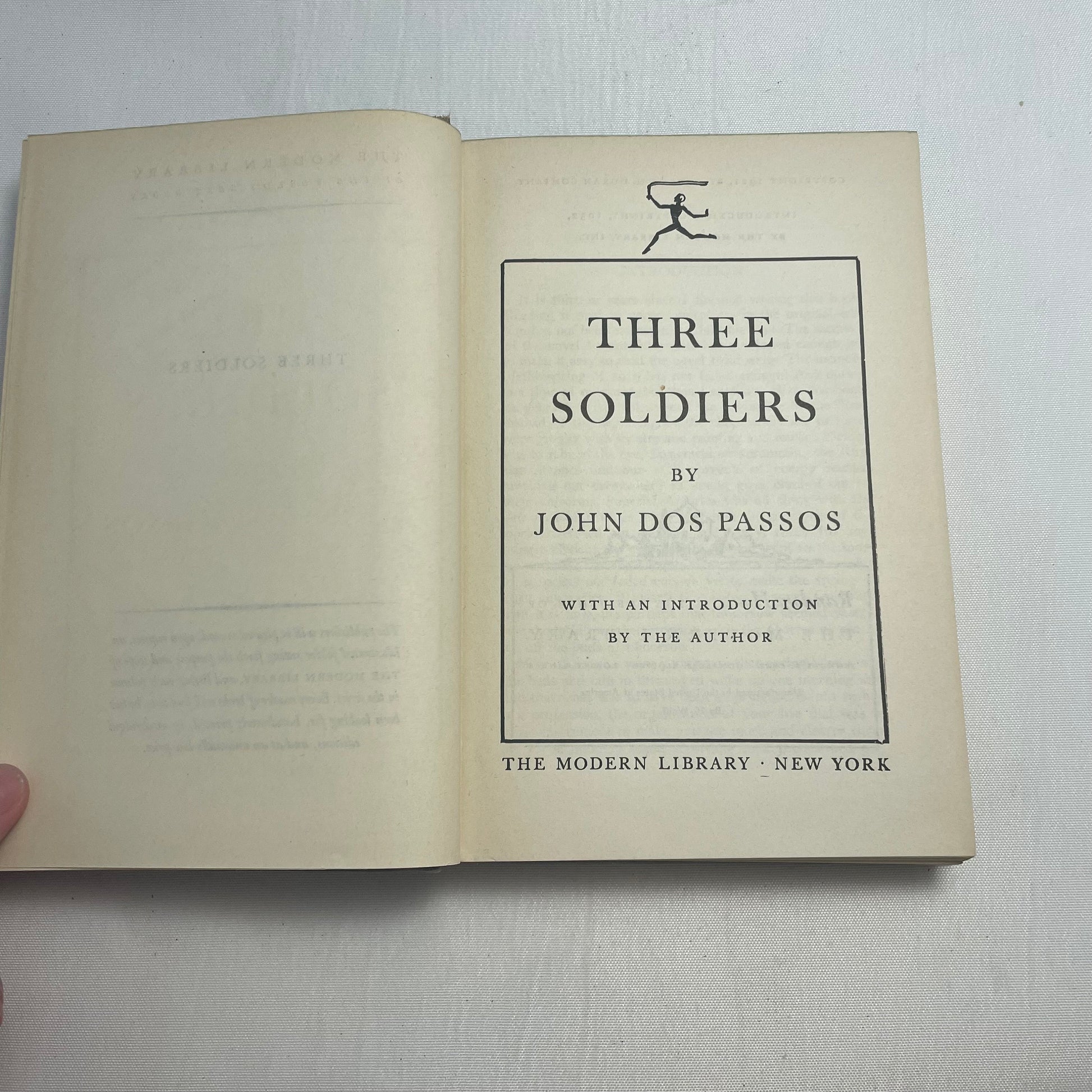 Three Soldiers by John Dos Passos, Vintage War Novel, American Literature, WWI Fiction Book, Historical Fiction, Classic Novel