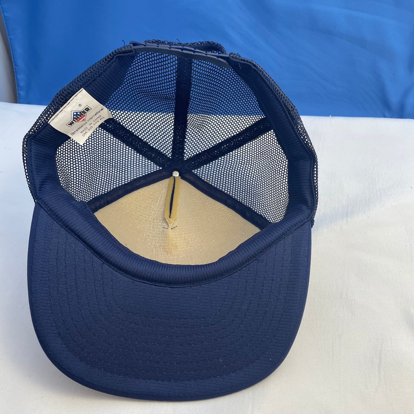 Vintage Navy Blue Trucker Hat, Retro Baseball Cap, Hipster Hat, Distressed Cap, Unisex Hat, Vintage Style Gift